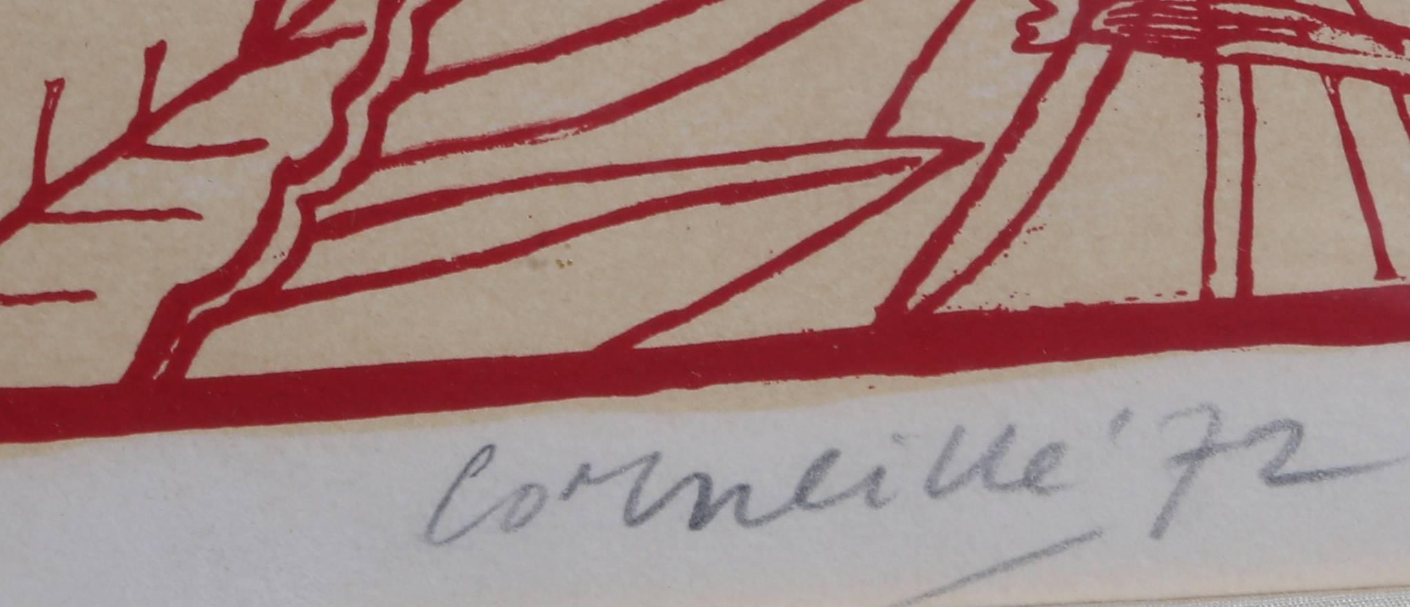 La Chute de l'Ange aux Tropiques, sérigraphie de Corneille en vente 1