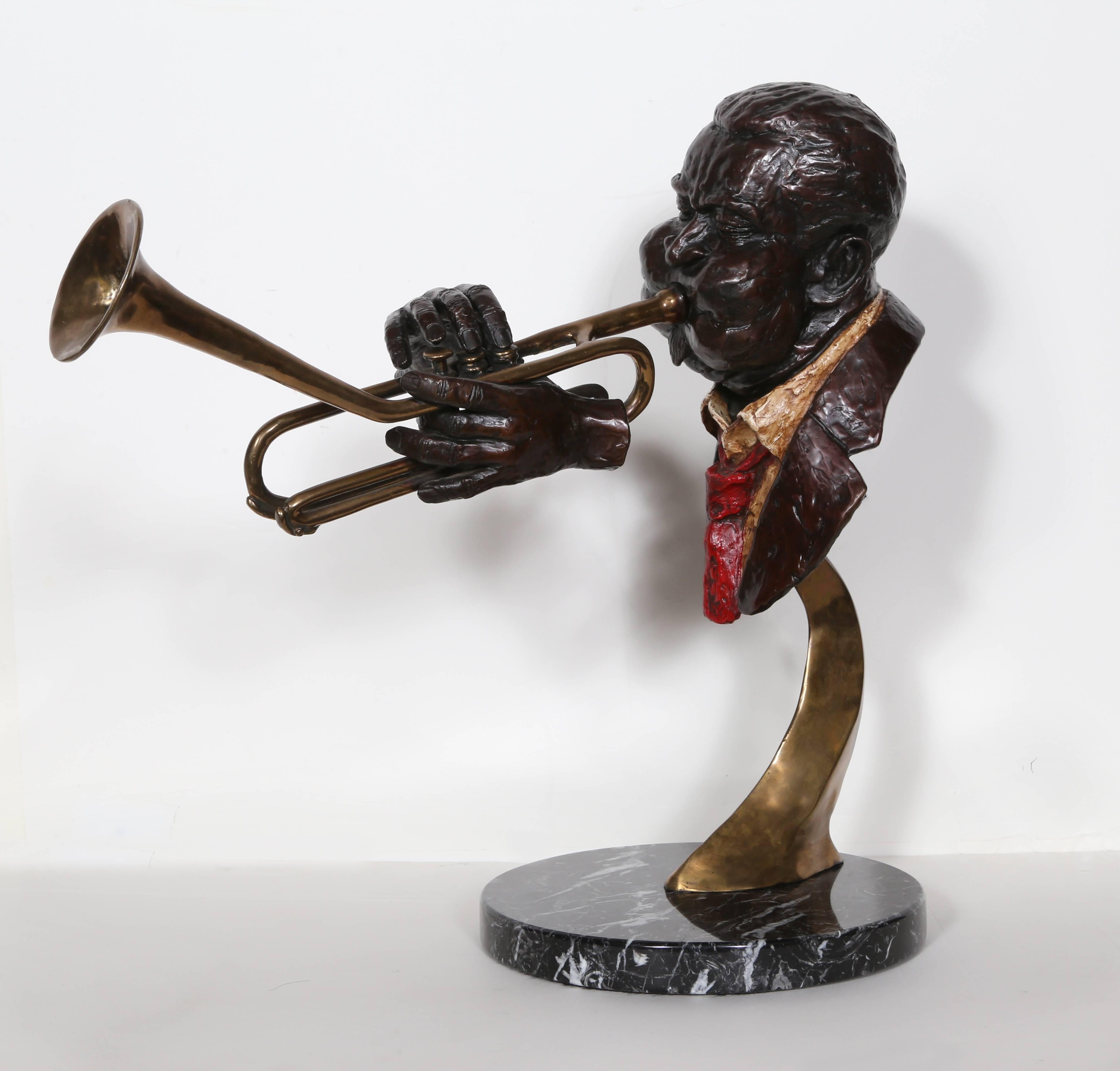 Ed Dwight Figurative Sculpture - Dizzy Gillespie