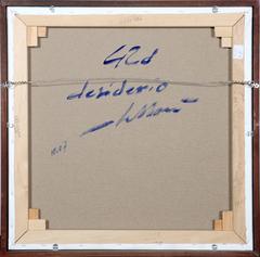 Desiderio, Quadro Pop Art olio su litografia incorniciato di Pietro Bulloni