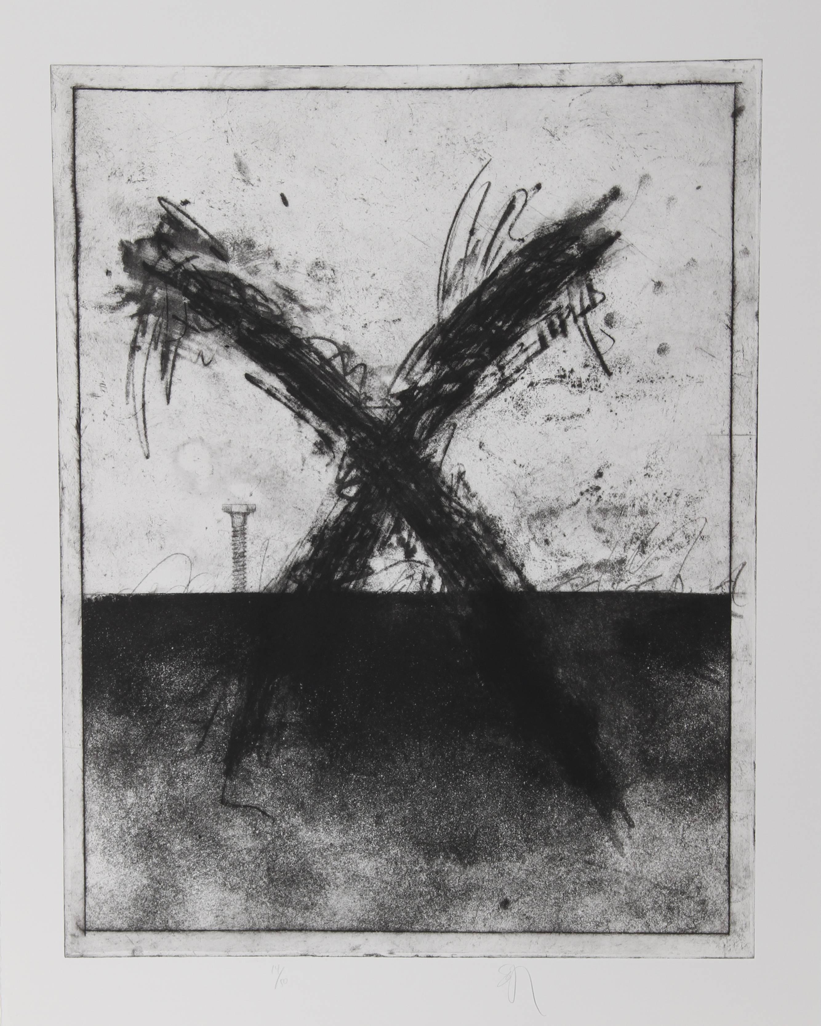 Screw, Abstract Etching by Donald Saff