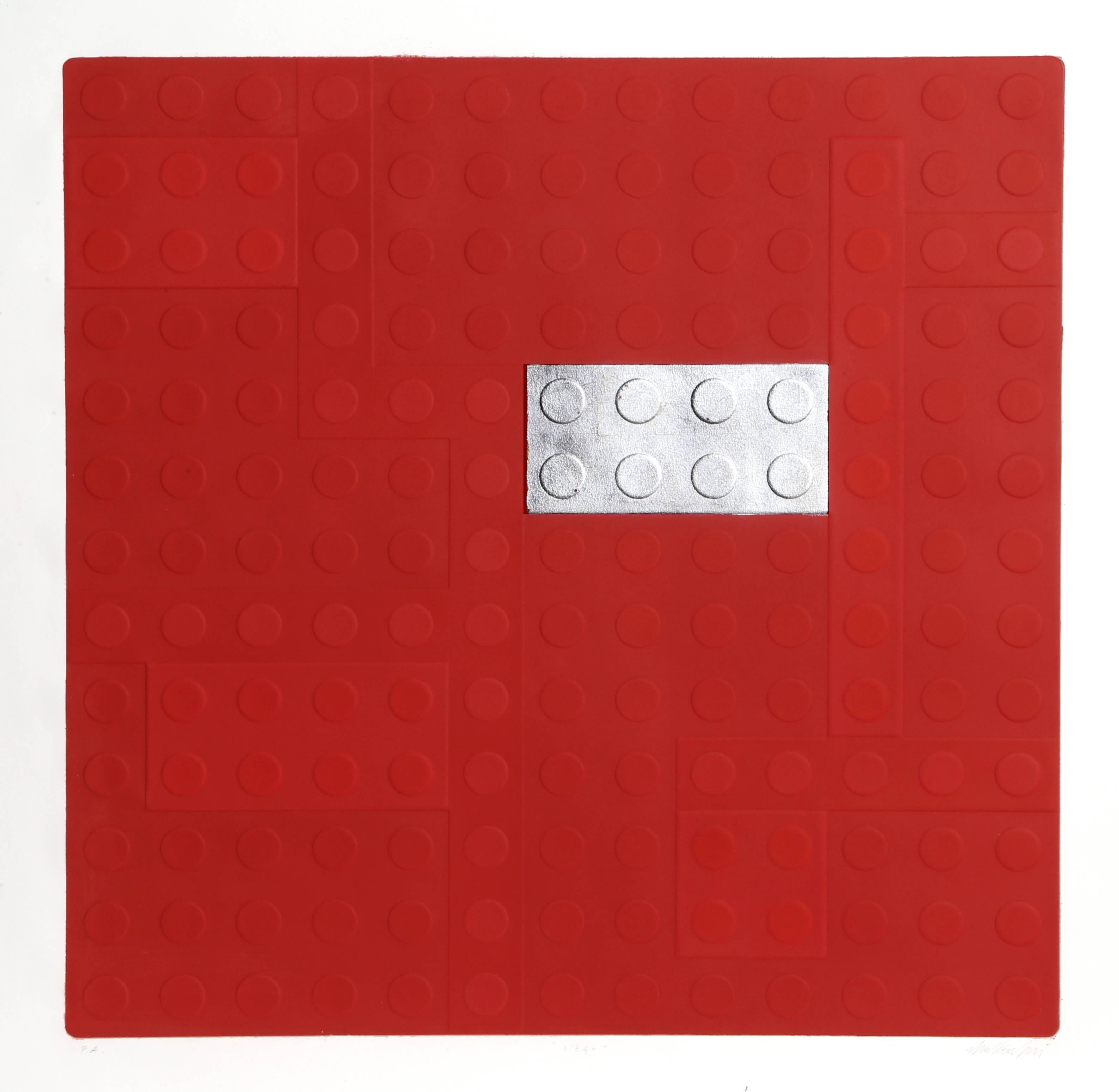 Matteo Negri Figurative Print - Lego (Red)