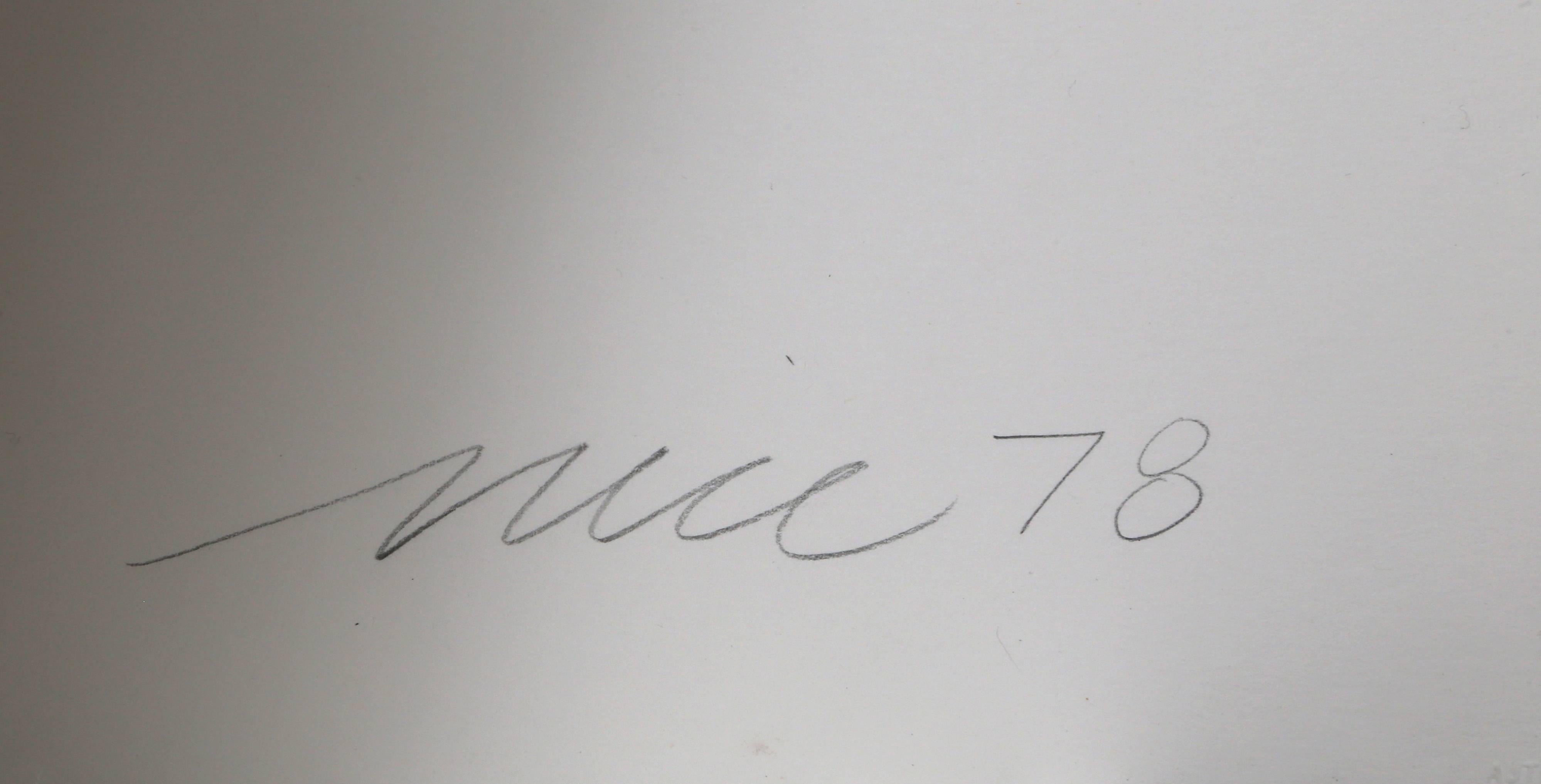 Mozart Predella, Großer Pop-Art-Seidenschirm von Don Nice, 1978 im Angebot 1