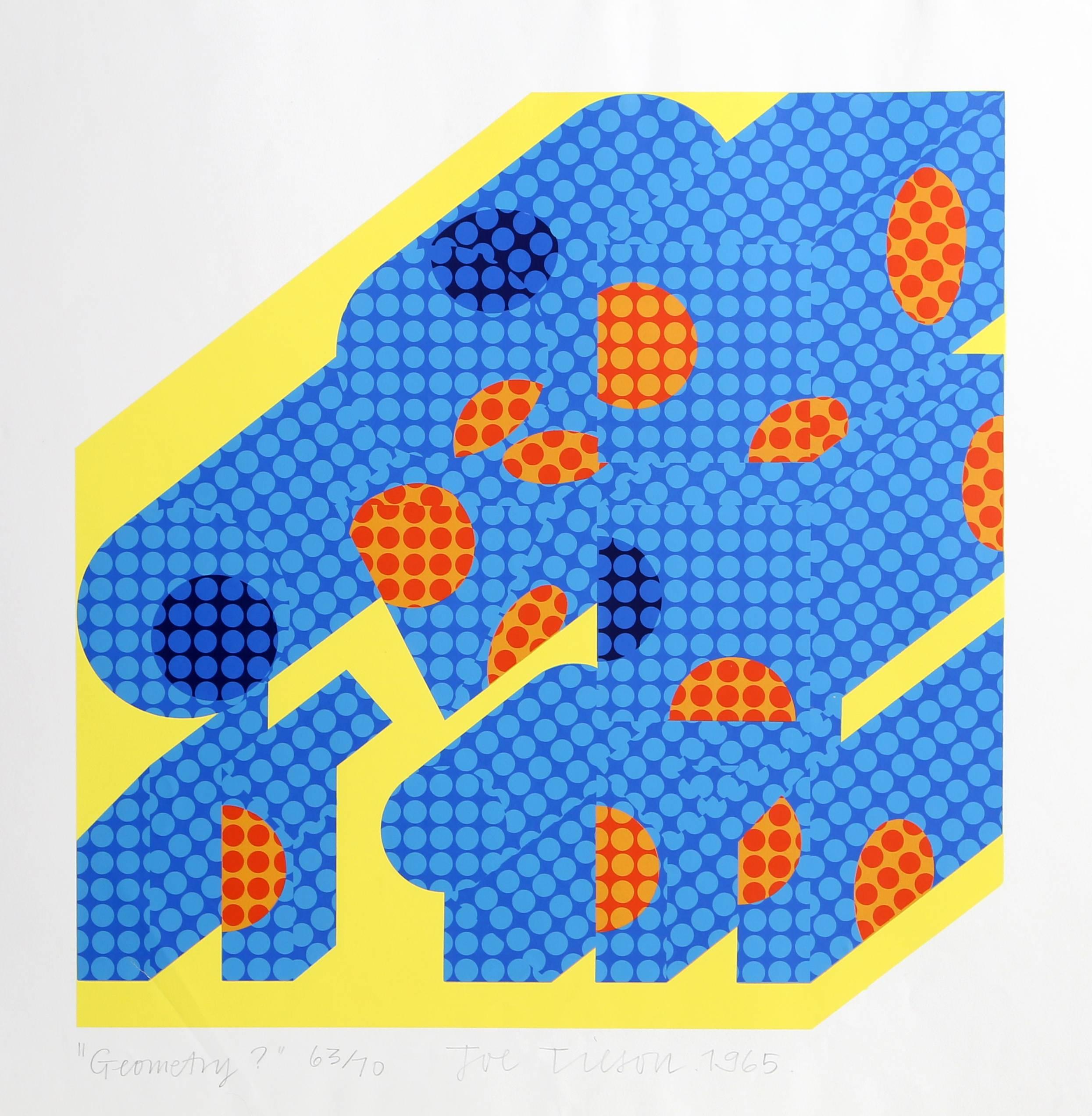 Joe Tilson Abstract Print - Geometry?
