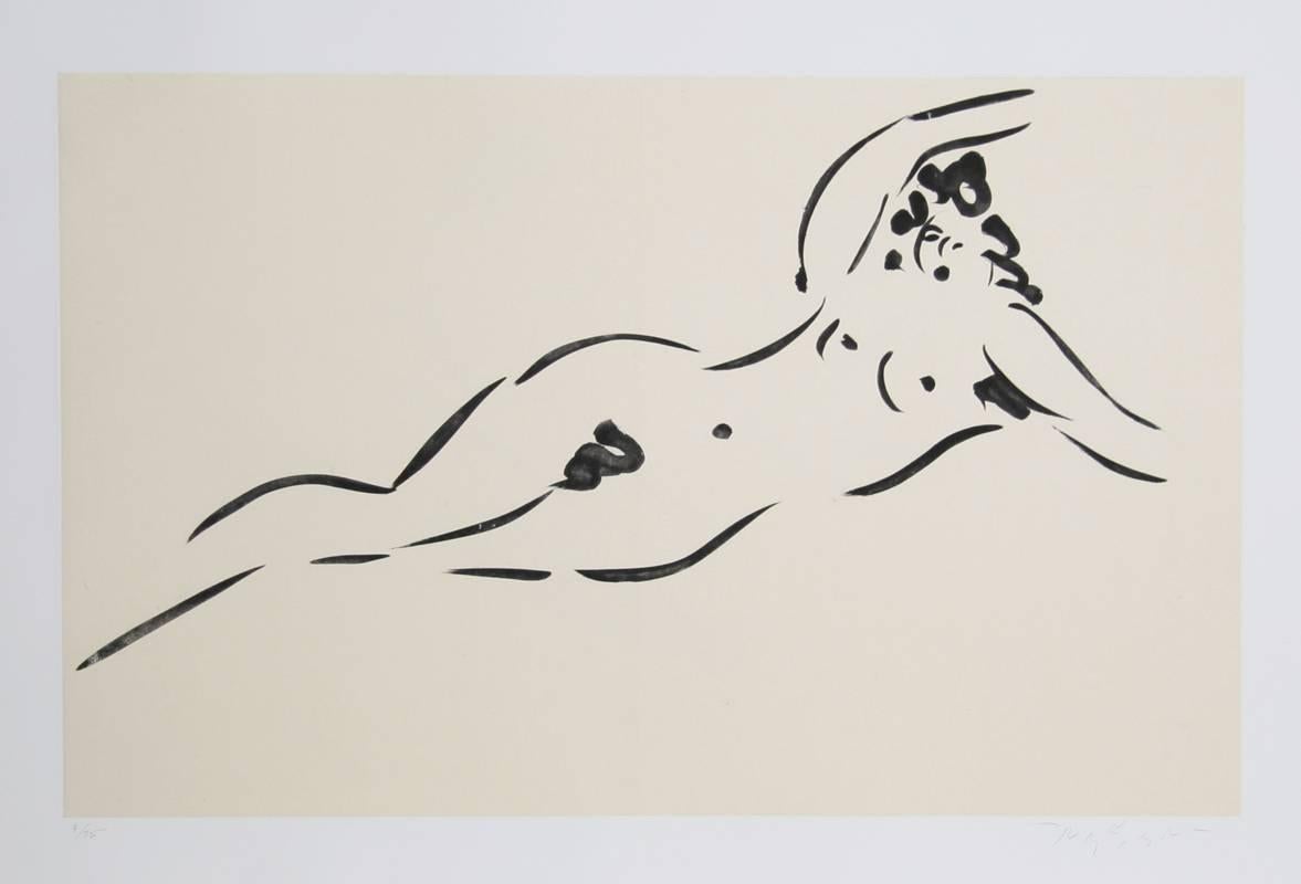 Nude Print Reuben Nakian - Vue d'Olympia : planche II, Nymphe couchée