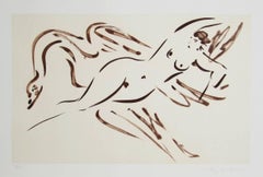 Leda and the Swan no. 2, Etching on Paper by Reuben Nakian