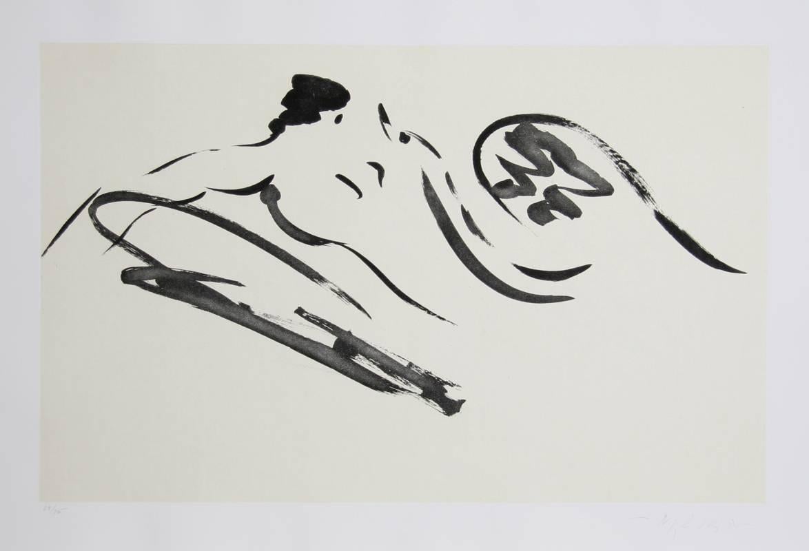 Artistics : Reuben Nakian, Arménien/Américain (1897 - 1986)
Titre : Léda et le cygne - 1 
Médium : Gravure et Chine Colle [Signé et numéroté au crayon].
Edition : 75
Taille du papier : 42 x 29.5 pouces
