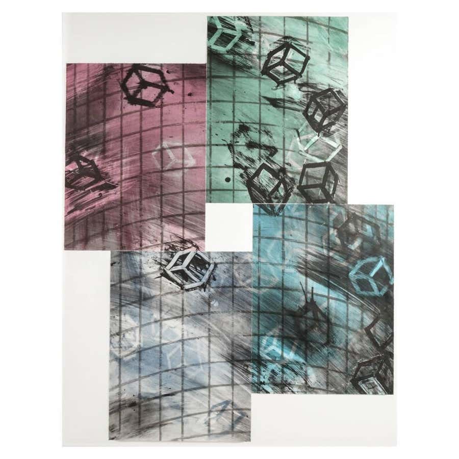 Four Color Quartets, Abstract Lithograph by Mel Bochner