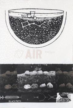 Blackpath Air, serigrafia contemporanea su carta di riso di Joe Tilson