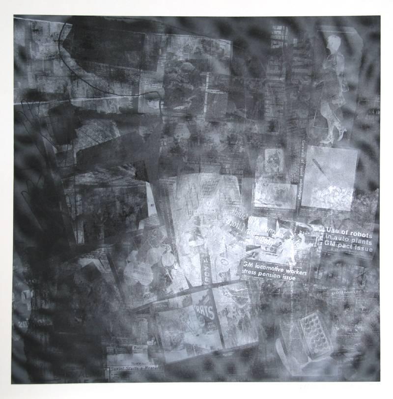 Robert Rauschenberg Abstract Print - Surface Series from Currents, #41