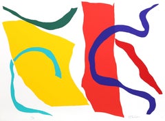 Colorful Abstract Silkscreen by Ray Parker