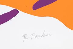 Colorful Abstract Expressionist Silkscreen by Ray Parker