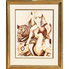 Two Nude Women with Lion 2