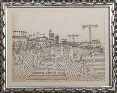 Vintage Coney Island Boardwalk