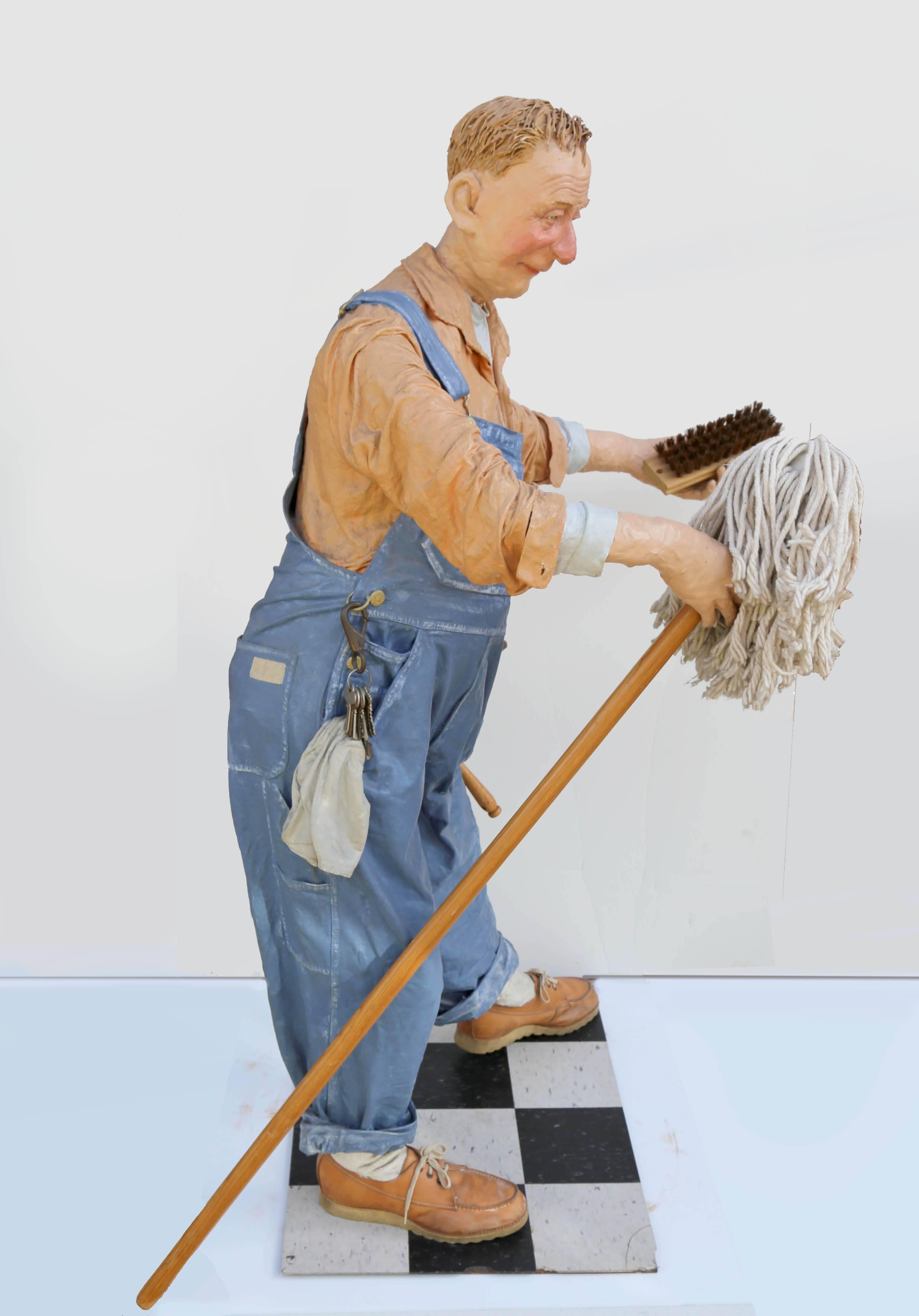 Le Janitor, sculpture d'intérieur autoportante - Contemporain Sculpture par Kay Ritter