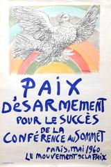 Paix Desarmement pour le succes de la Conference au Sommet, Picasso Poster 1960