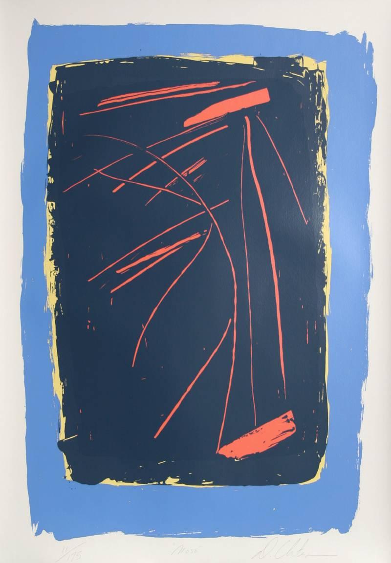 Artist: Dan Christensen, American (1942 - 2007)
Title: Mojo
Year: circa 1980
Medium: Silkscreen, Signed and numbered in Pencil
Edition: 11/175
Size: 43 in. x 29.5 in. (109.22 cm x 74.93 cm)