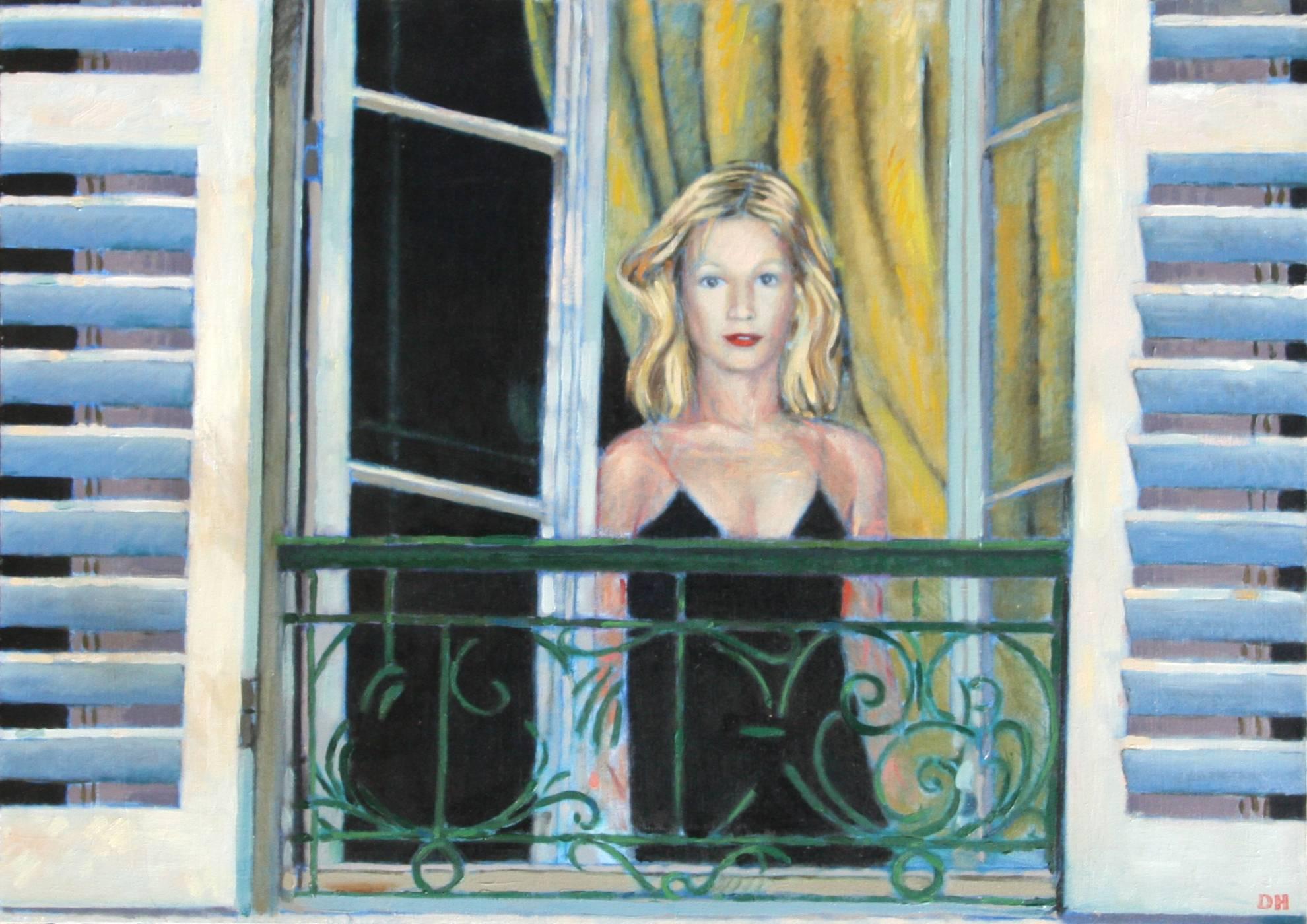 Duncan Hannah Figurative Painting - The Balcony