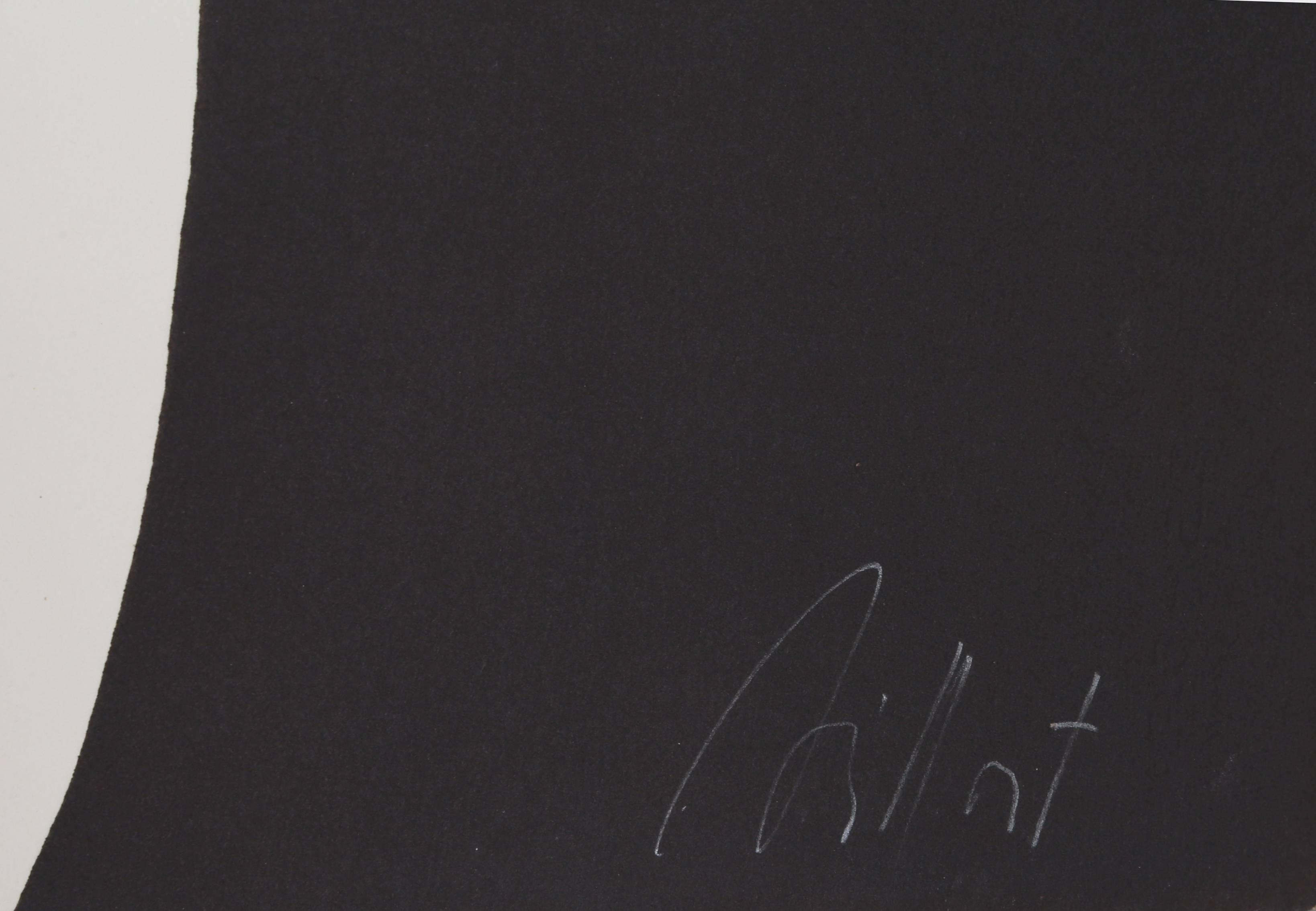 Abstrakte Aquatinta-Radierung von Gilou Brilliant (Schwarz), Abstract Print, von Gilou Brillant