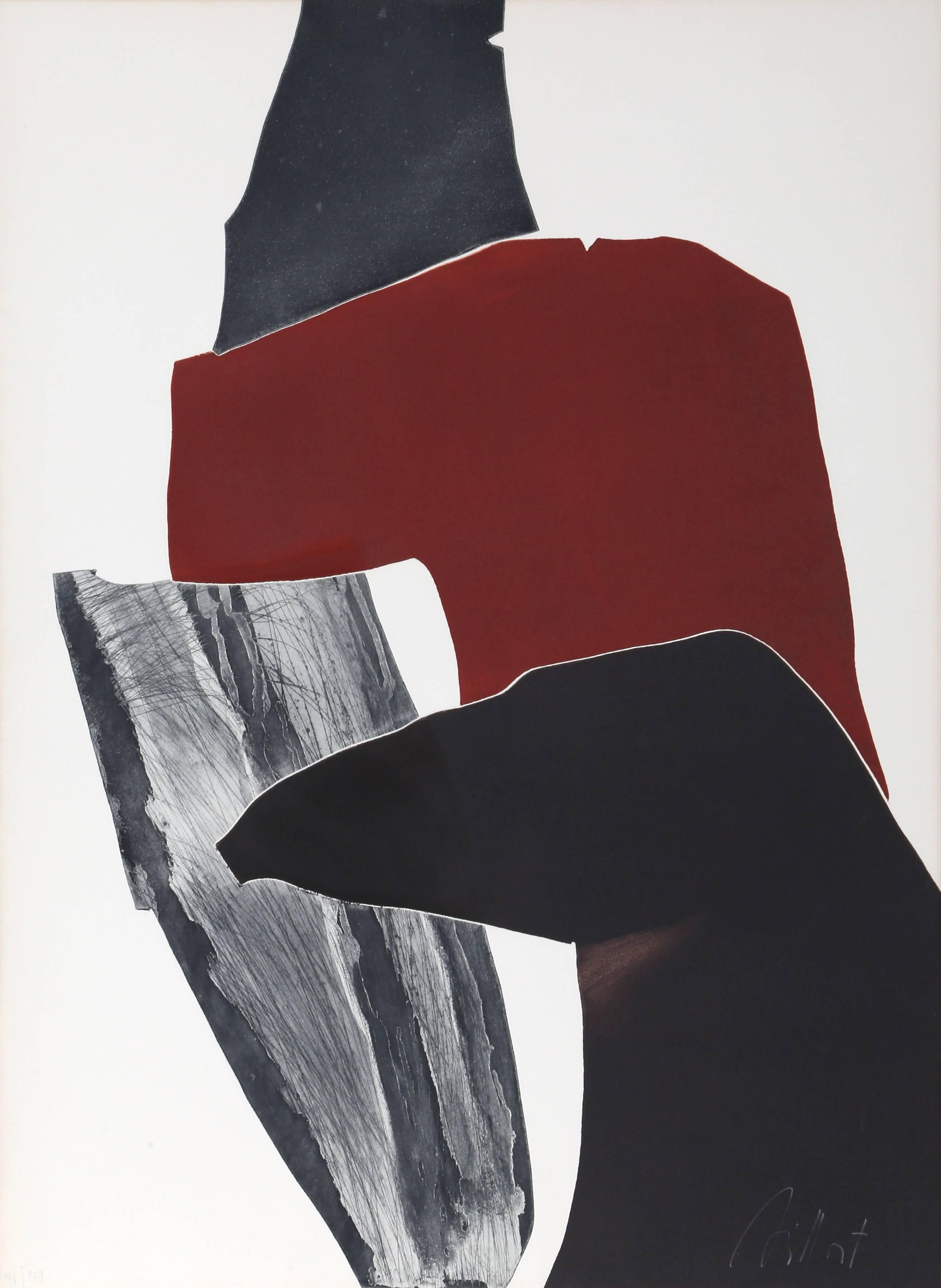Abstract Aquatint Etching by Gilou Brilliant