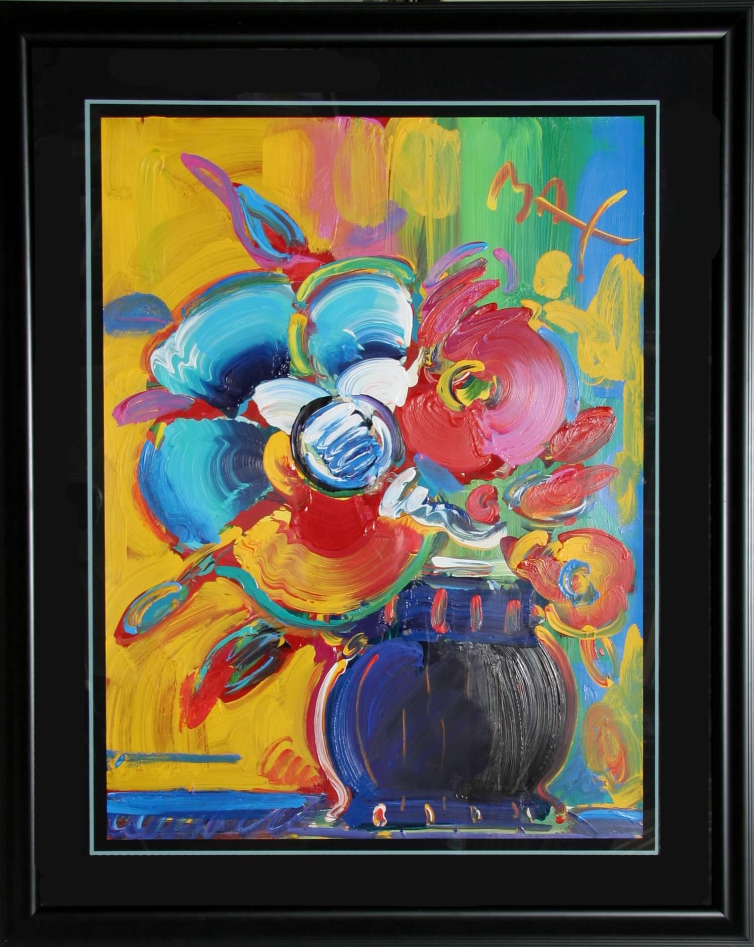 Roseville Bouquet #28 - Mixed Media Art by Peter Max