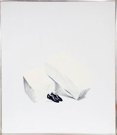 Absence I, Minimalist Contemporary Oil Painting by Liana Vassalou
