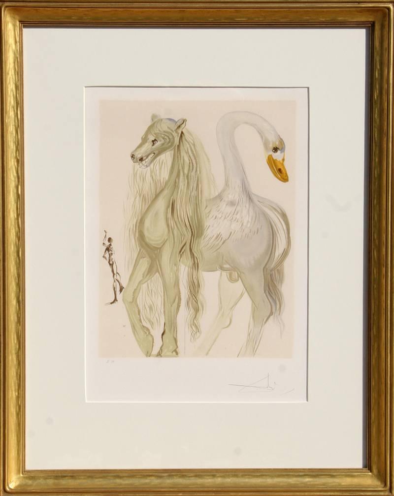 Salvador Dalí Figurative Print - Le Chimere d'Horace from Dalinean Horses, Lithograph by Salvador Dali