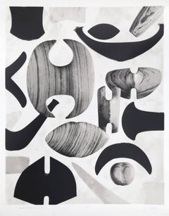 Pierres de bannière américaines, 5000-1000 avant J.-C., mezzotinte abstraite de Corson Hirschfeld