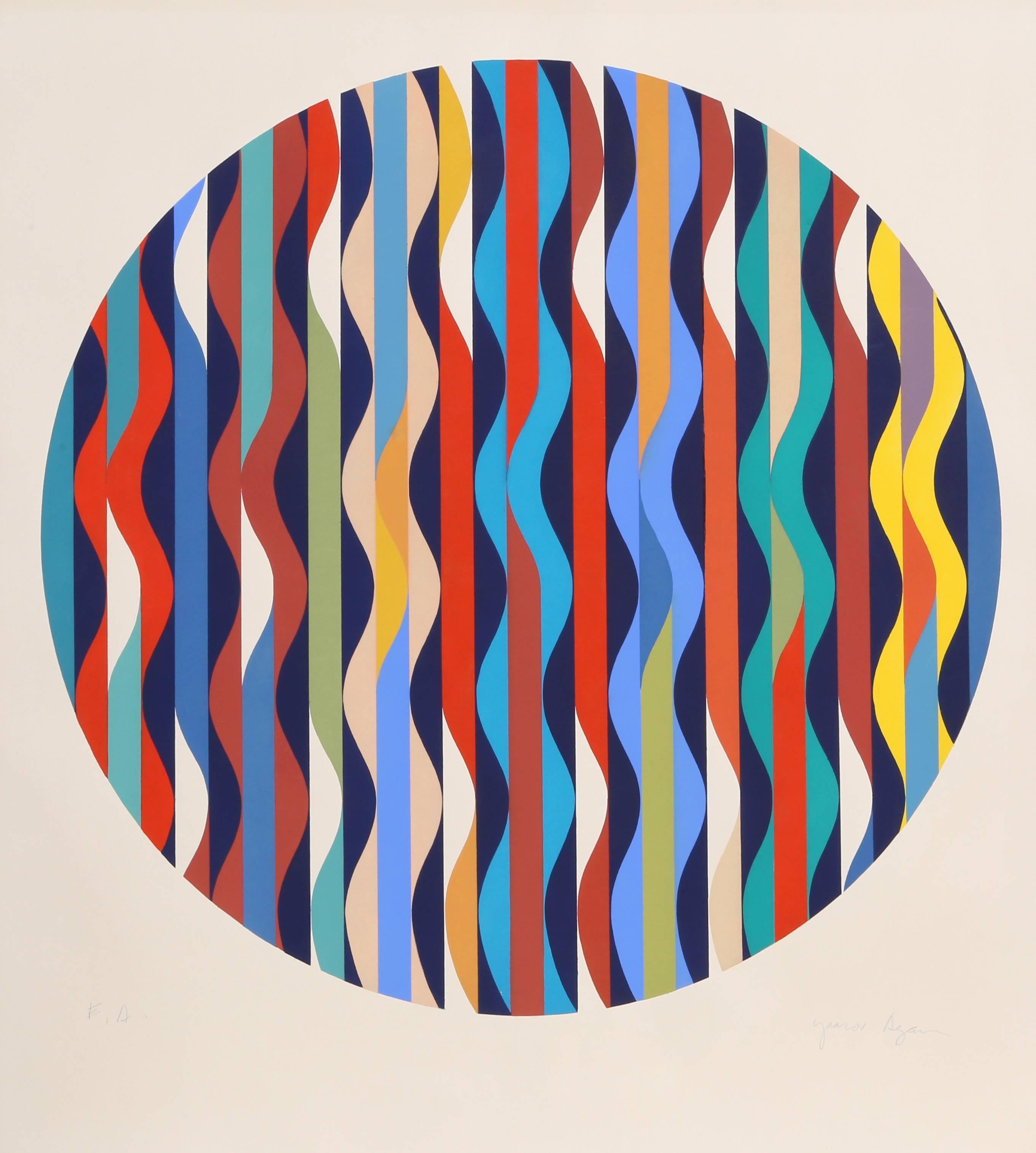 Yaacov Agam Abstract Print - Circle