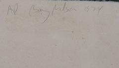 Sans titre Blur Grid, aquatinte géométrique abstraite de Barry Nelson