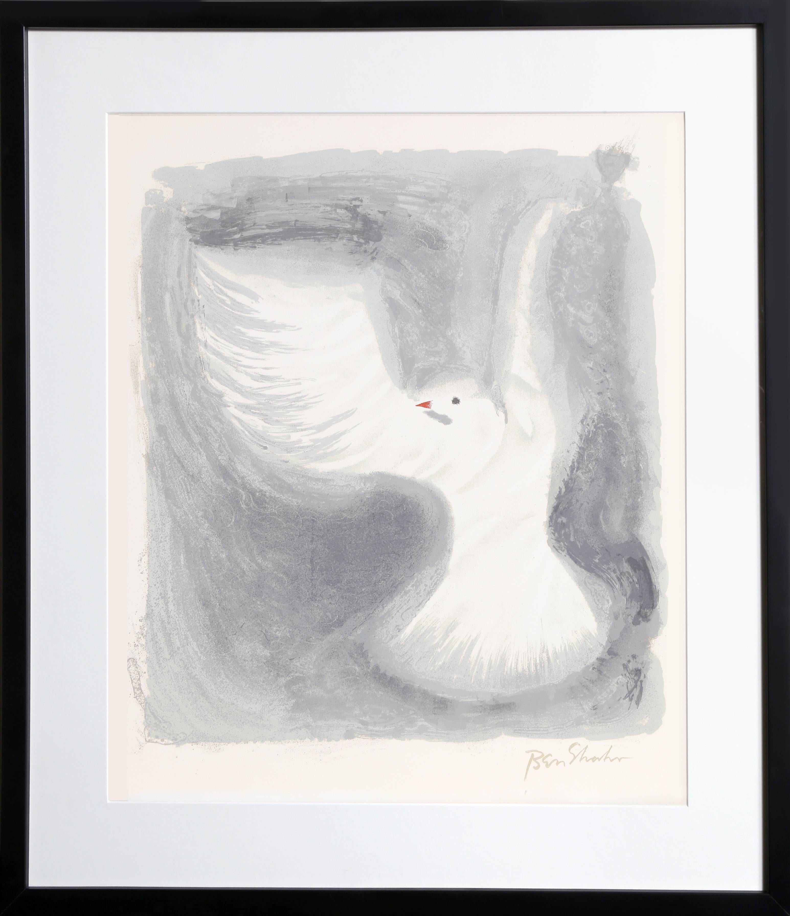 Ben Shahn Figurative Print - How the Birds Fly