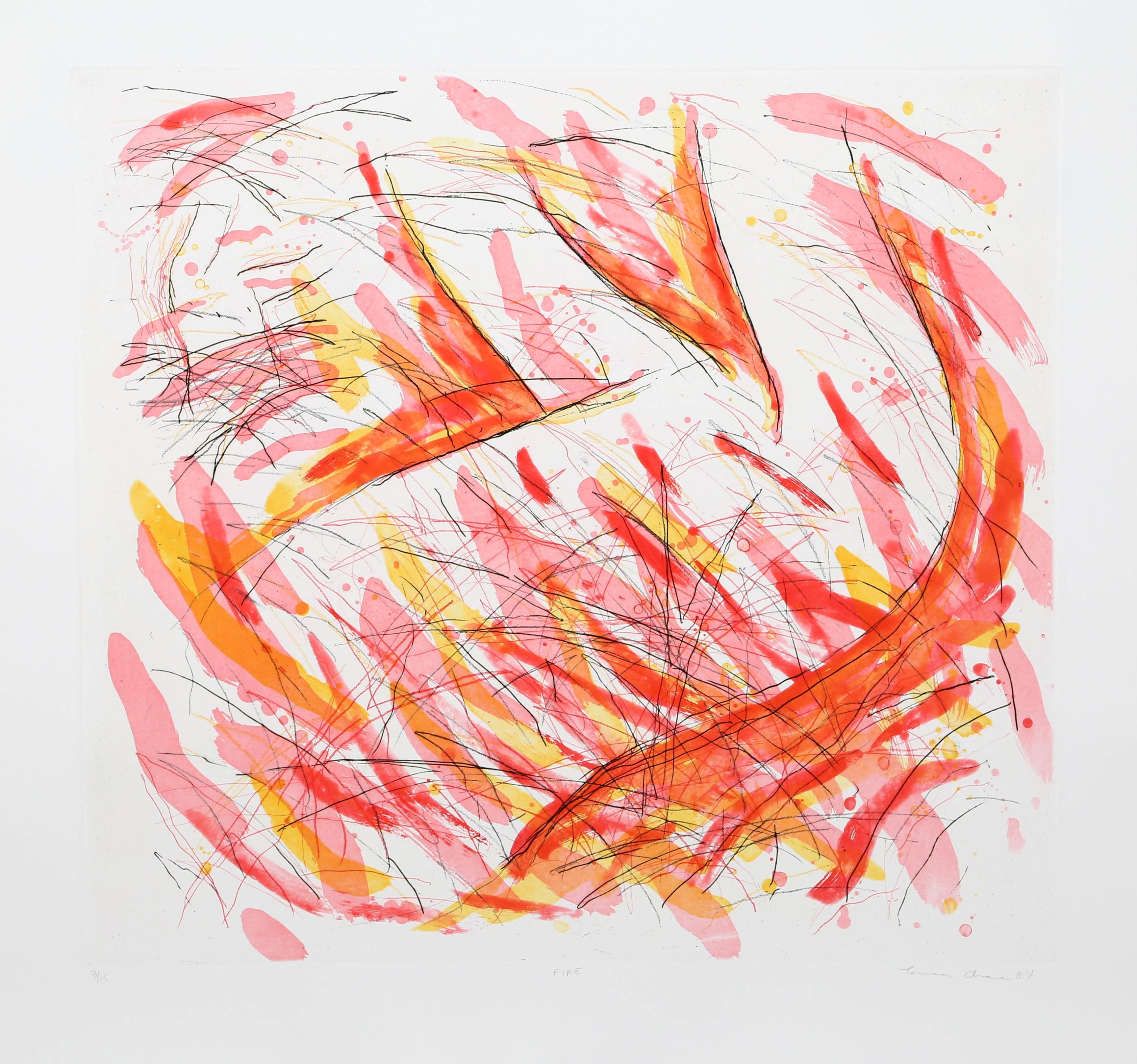 Louisa Chase Abstract Print - Fire