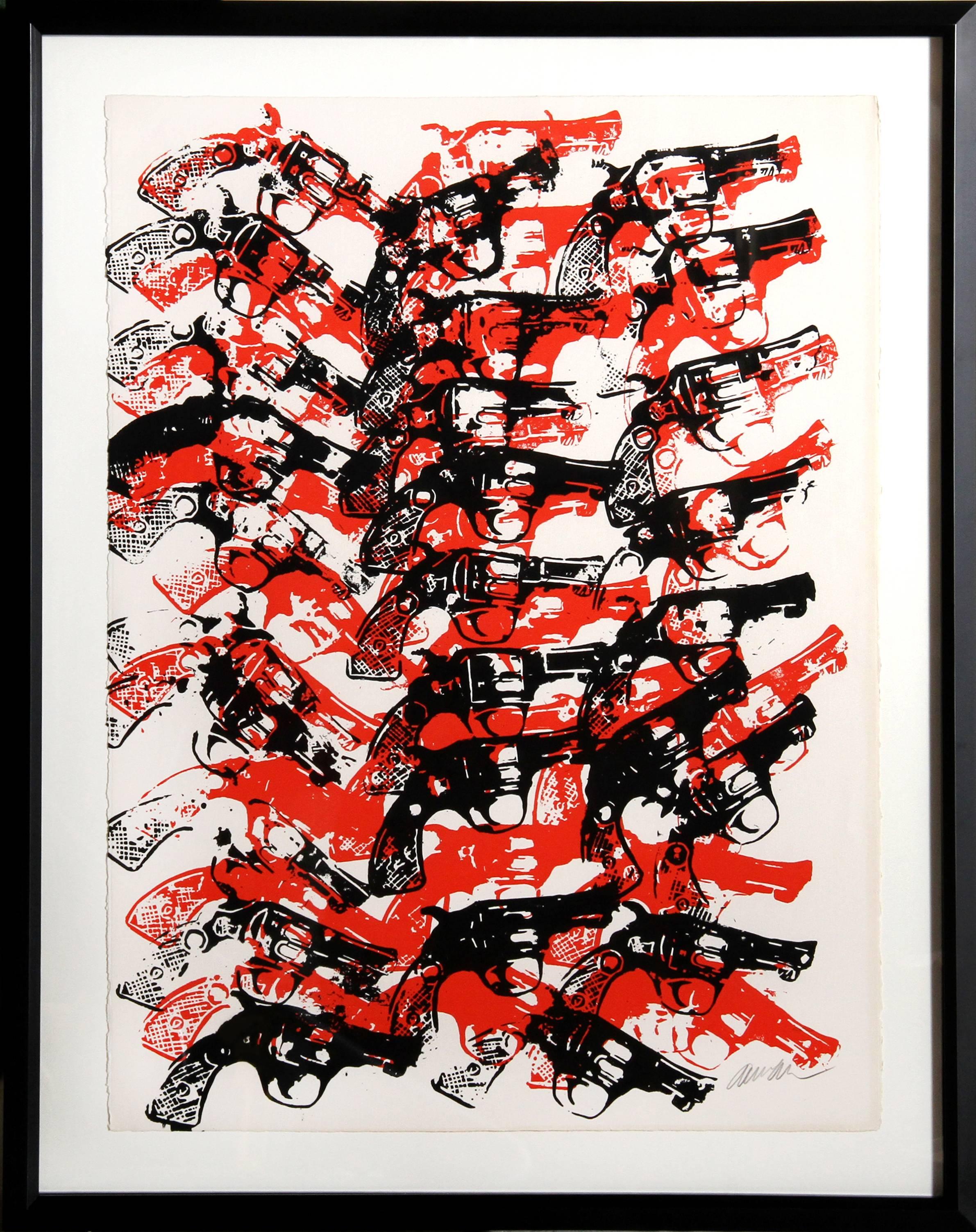 Arman Figurative Print - Bloody Guns