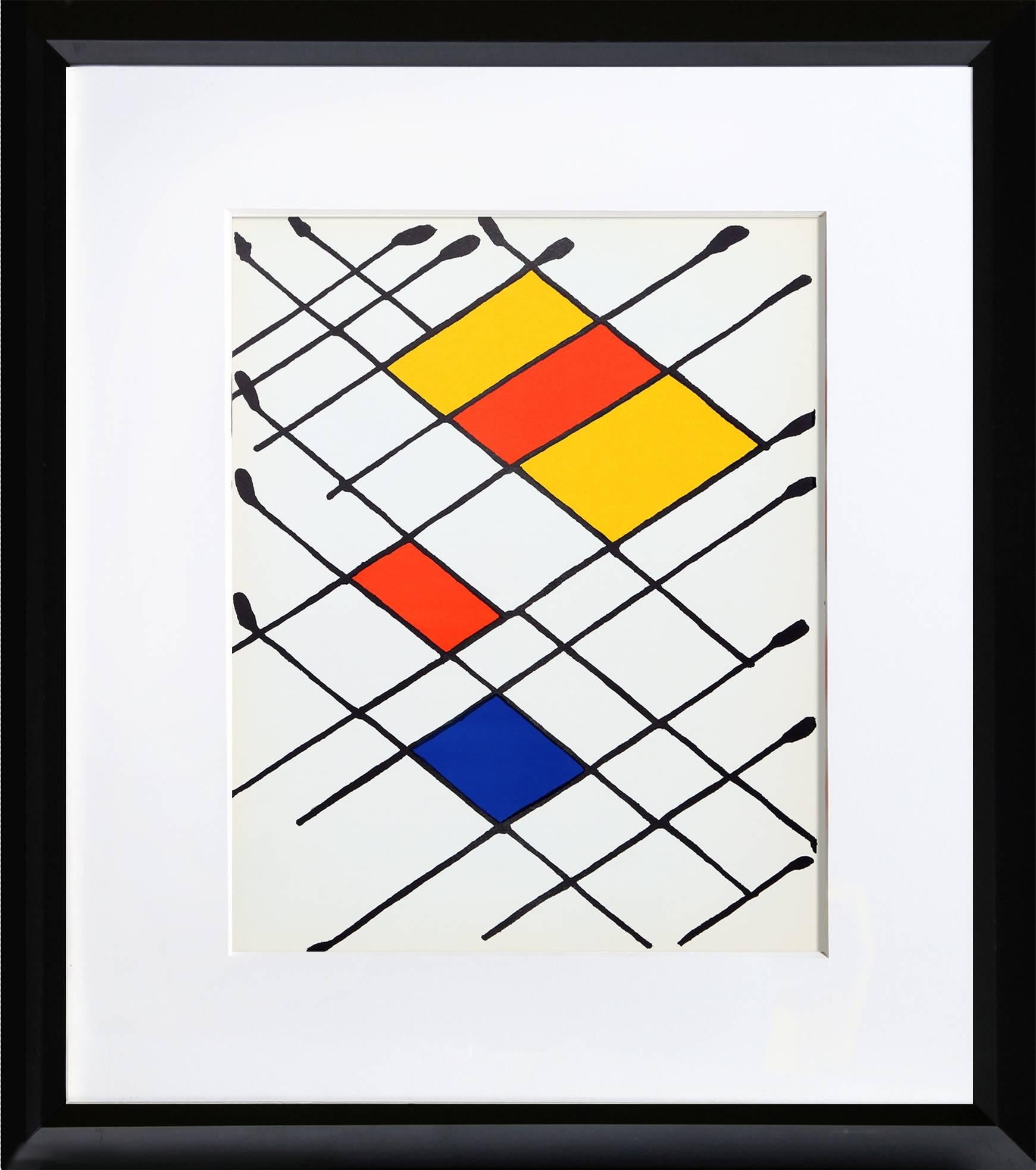 Damier, Abstract Lithograph by Alexander Calder
