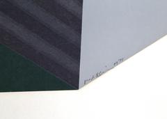 Cube, Geometric Abstract Acrylic and Collage Work on Paper by Max Hein