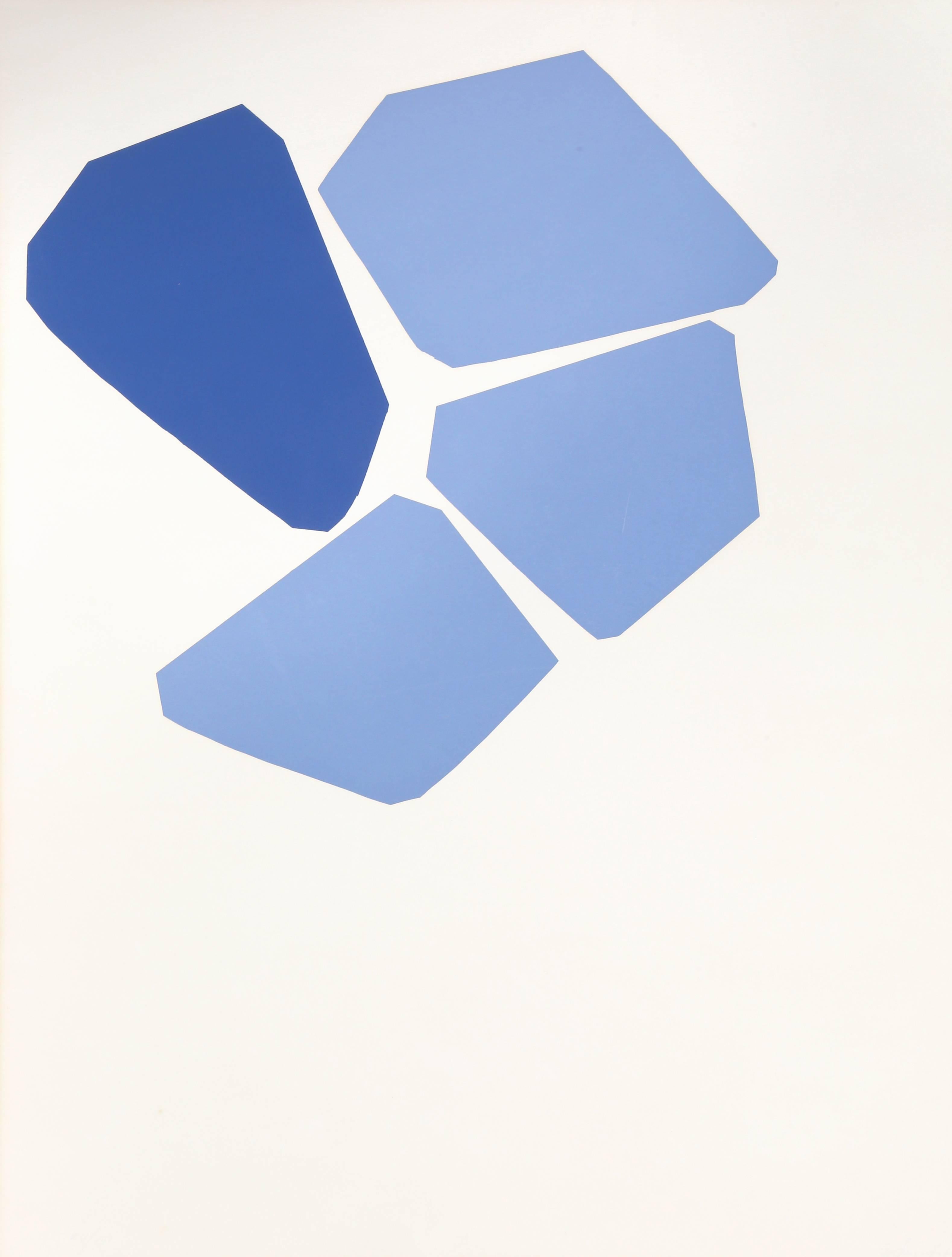 Robert Arthur Goodnough Abstract Print - Untitled - Four Shapes