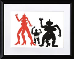 Three Acrobats, Lithograph by Alexander Calder 