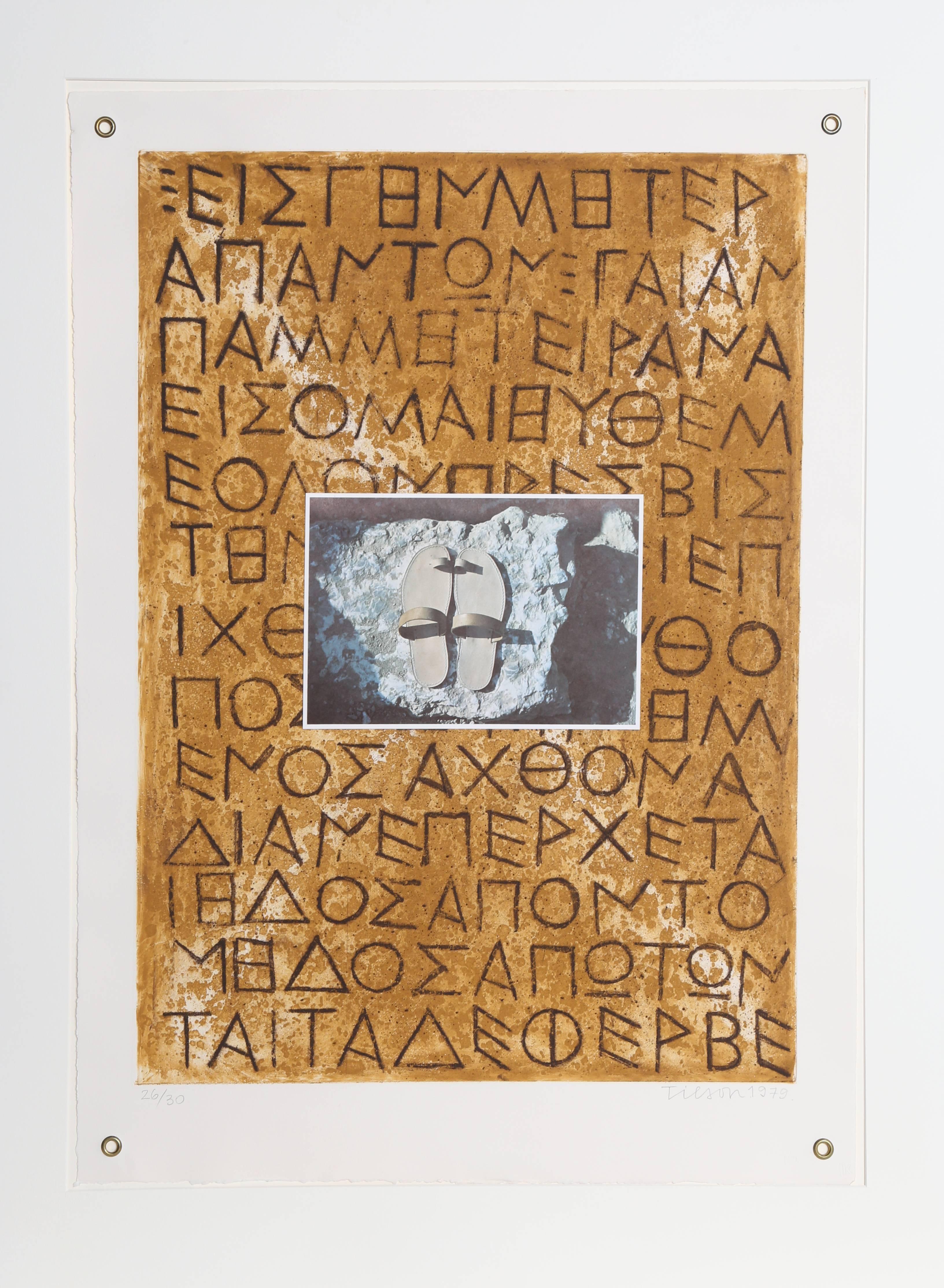 Joe Tilson Abstract Print - Proscinemi Olympia