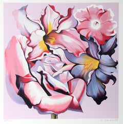 Monochrome rose, sérigraphie de Lowell Nesbitt