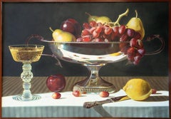 El cuenco de plata, pintura al óleo fotorrealista de Steven Jones