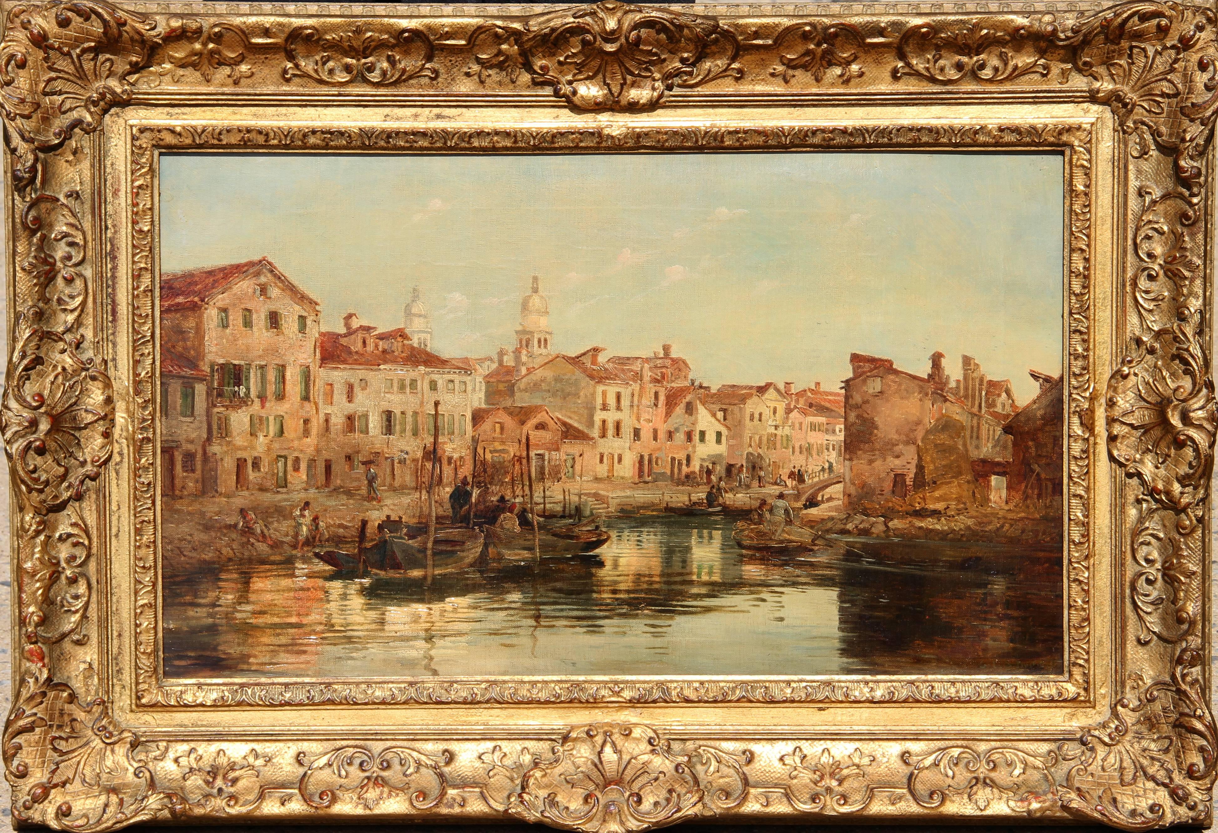 Landscape Painting de George Clarkson Stanfield - Vista del Campo di Marte, Venecia