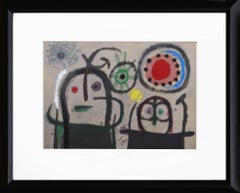 Vintage Cartones 19: Femmes en priere devant le soleil, by Joan Miro