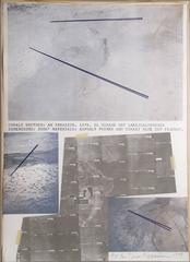 Vettori di cobalto, litografia astratta di Dennis A. Oppenheim