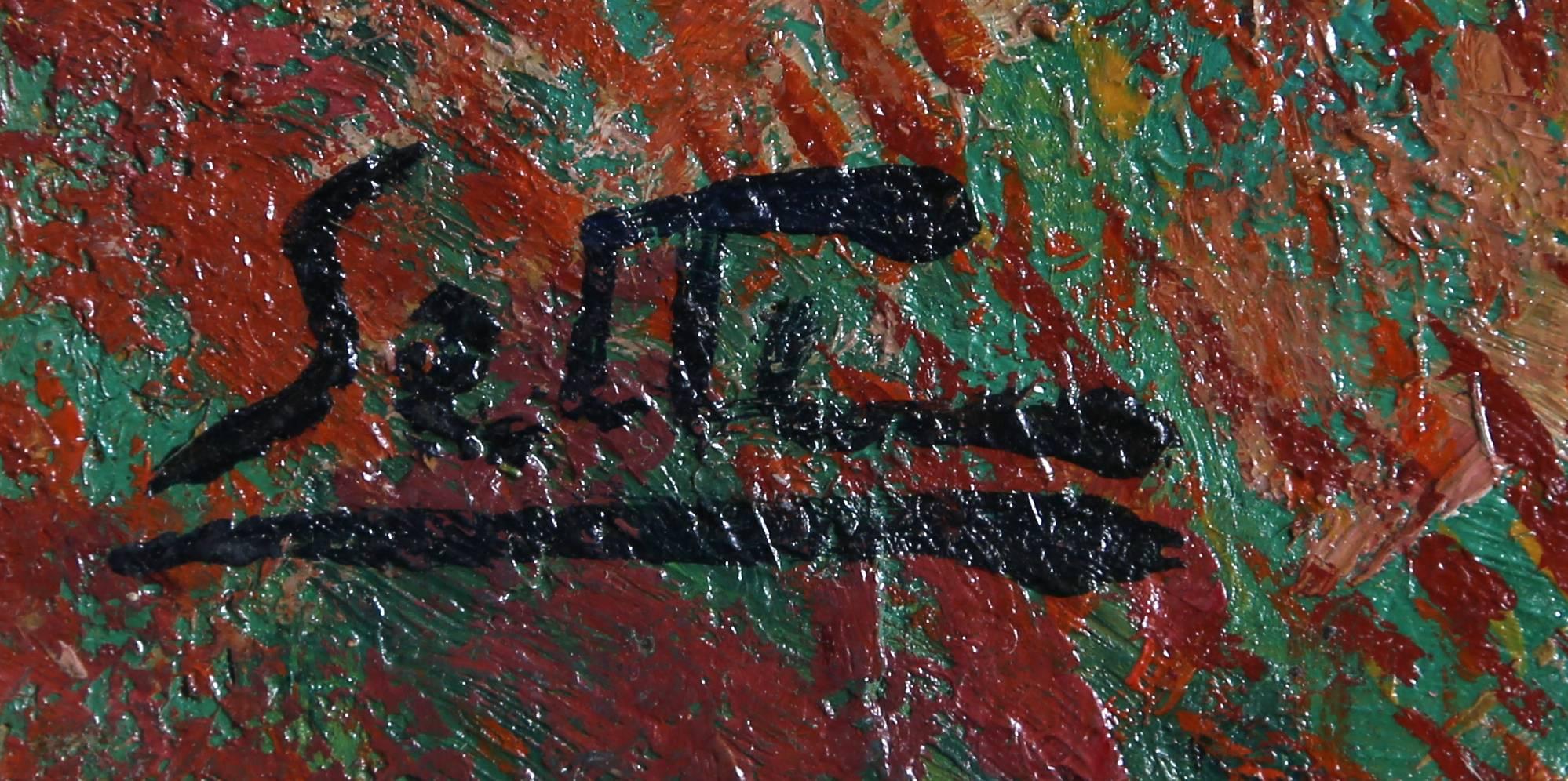 In Valdumentina, Oil Painting by Ugo Setti c1960 For Sale 1