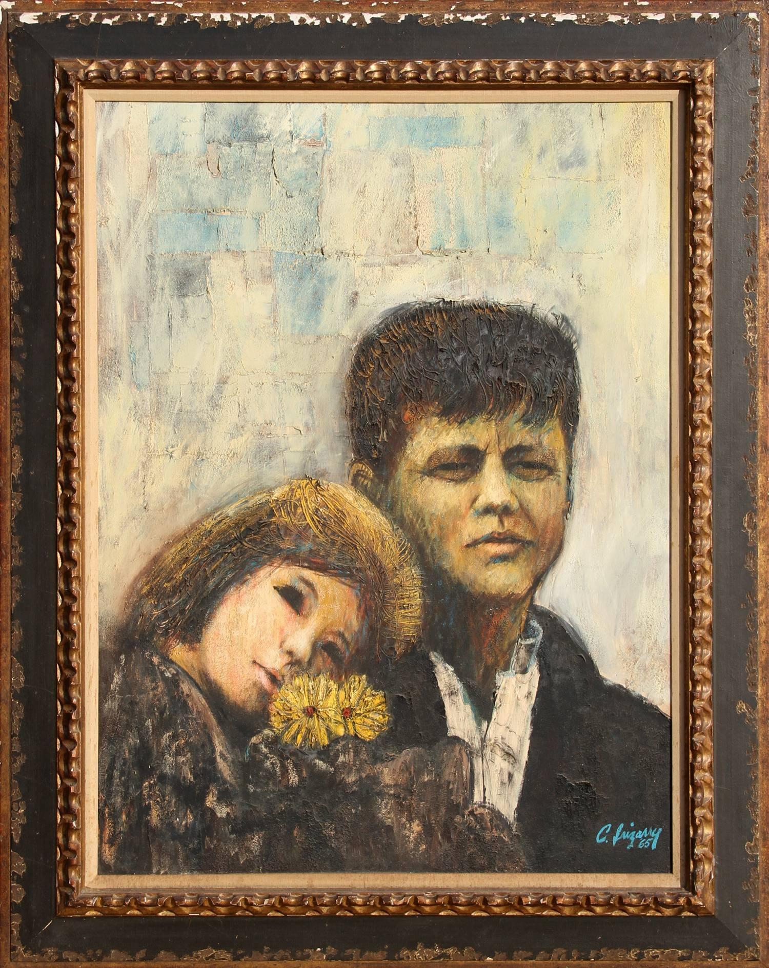John and Caroline Kennedy, Oil Painting on Canvas by Carlos Irizarry