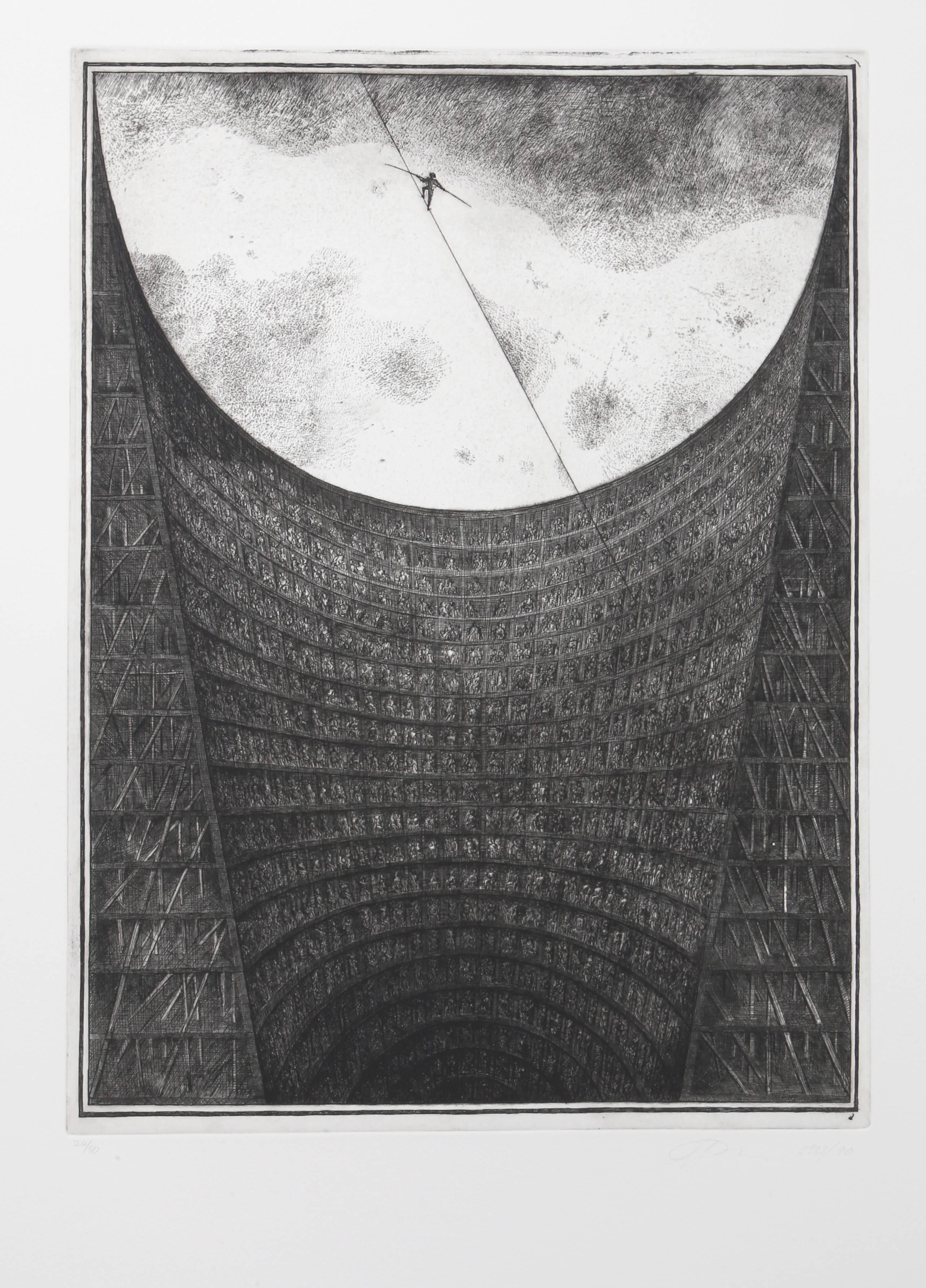 Alexander Brodsky and Ilya Utkin Figurative Print - Amphitheater from Brodsky and Utkin: Projects 1981 - 1990