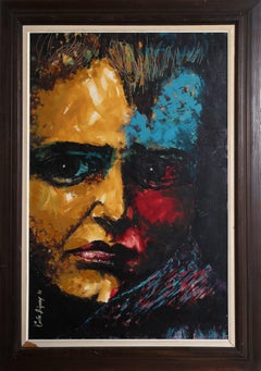 Retrato, Pintura al óleo sobre lienzo de Carlos Irizarry