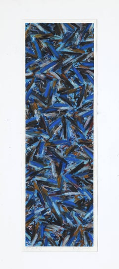 31. März, Abstrakt-expressionistisches Ölpastell auf Papier von Ben Hancocks