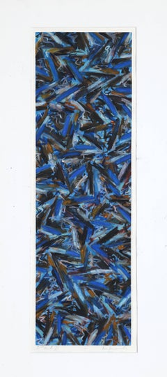 31 de marzo, Pastel al óleo expresionista abstracto sobre papel de Ben Hancocks