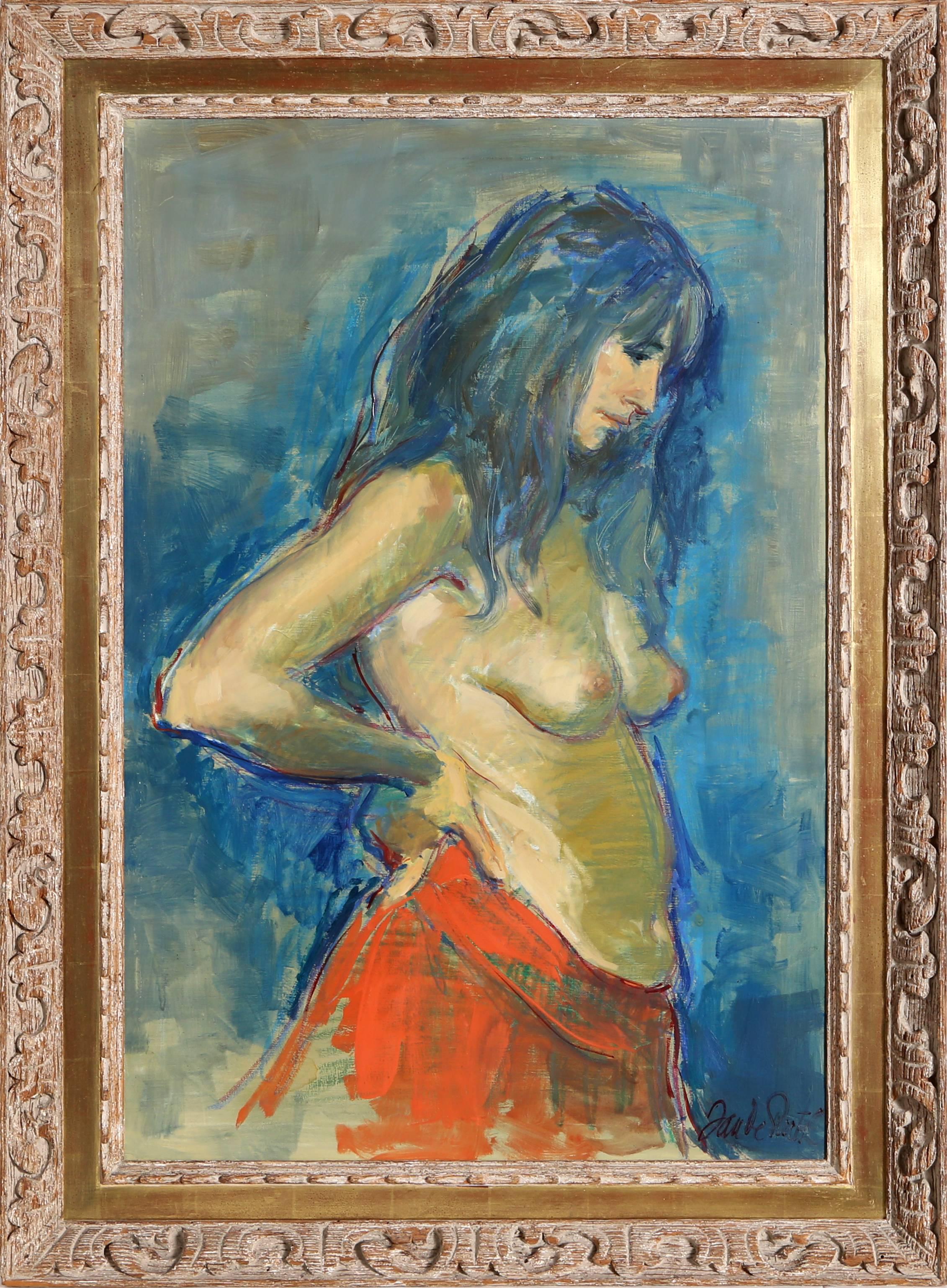 Azaki, Retrato desnudo Óleo sobre lienzo de Jan De Ruth