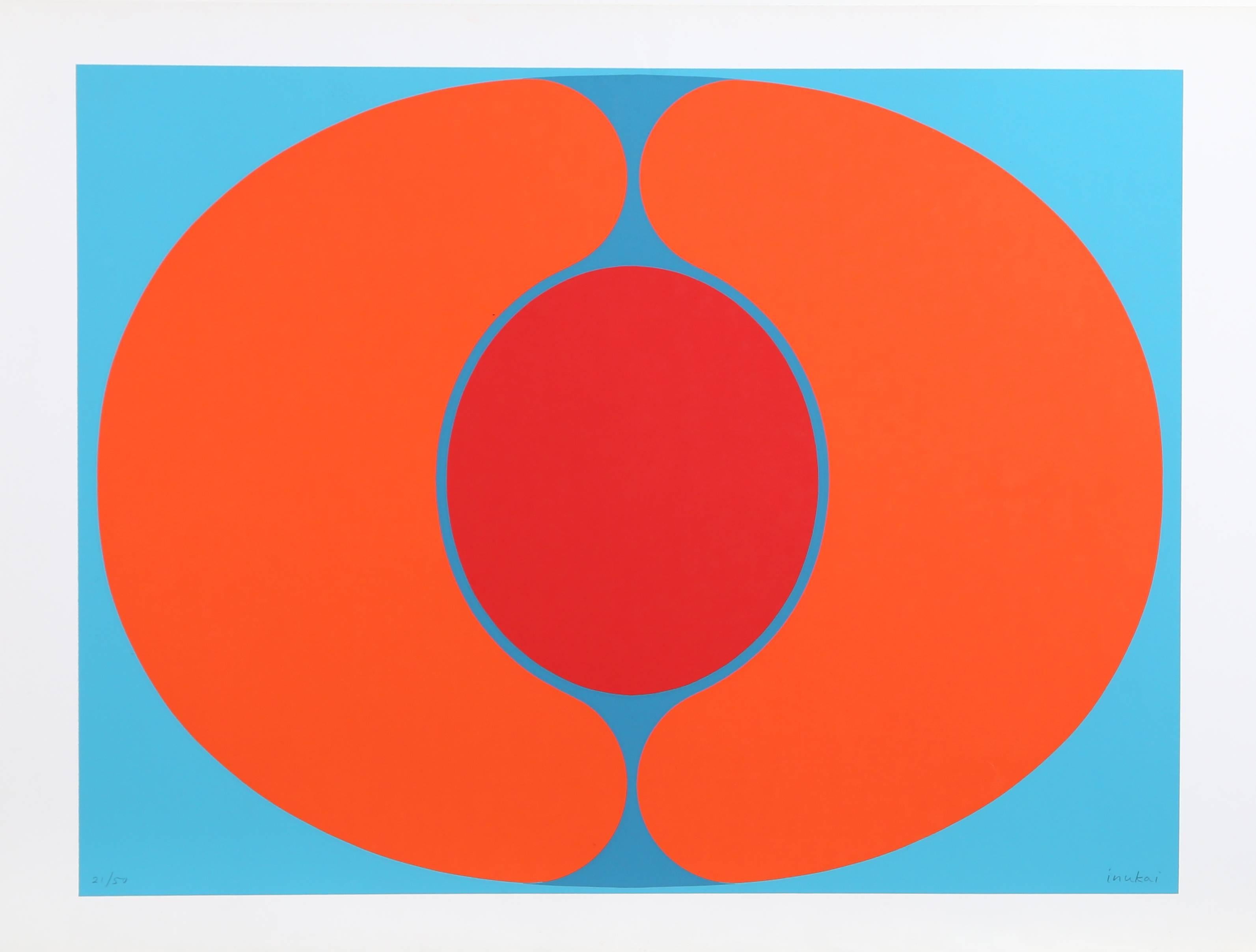 Kyohei Inukai Abstract Print - Egg II (Red)
